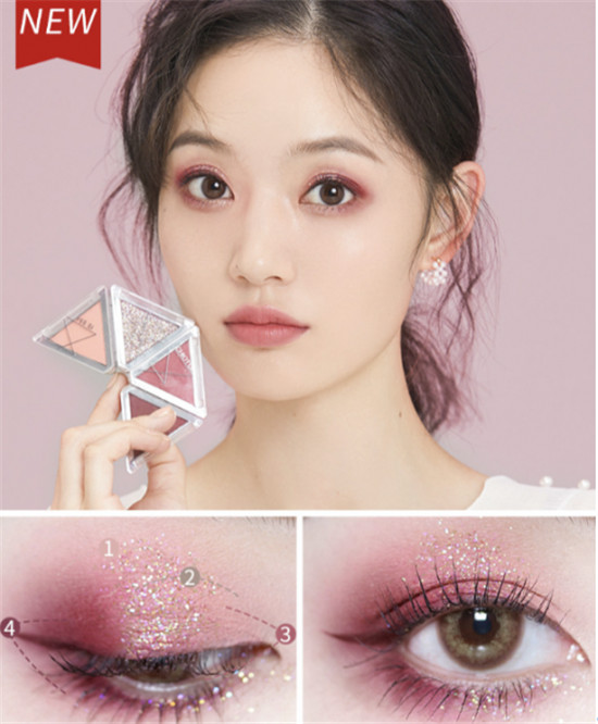 拔草稚優(yōu)泉四色折疊眼影，get張?jiān)评椎摹懊馈?/></p><p>三、#112玫瑰星河</p><p>新推出的#112玫瑰星河色盤是煙霞紫與銀河金蔥閃的浪漫碰撞,今年流行的紫色搭配頗具浪漫少女心的粉色,再輔以金蔥閃的錦上添花,打造仙氣又神秘的撩人眼眸,玫瑰星河眼妝脫穎而出,讓你美得耀眼。</p><p align=