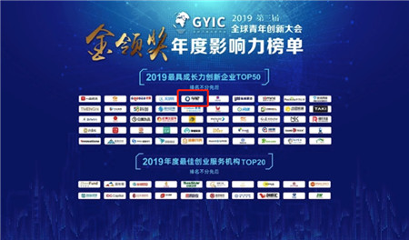 車(chē)輪獲2019（第三屆）全球青年創(chuàng)新大會(huì)“年度最具成長(zhǎng)力企業(yè)TOP50”