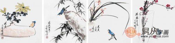 書(shū)房掛畫(huà)推薦：古典詩(shī)人鄭曉京作品 四君子梅蘭竹菊
