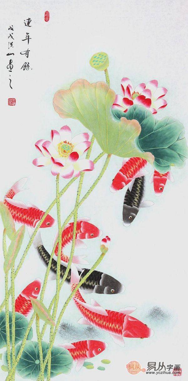 進(jìn)門玄關(guān)裝飾畫(huà)掛什么好，易從網(wǎng)力薦的這些豎幅花鳥(niǎo)畫(huà)最合適