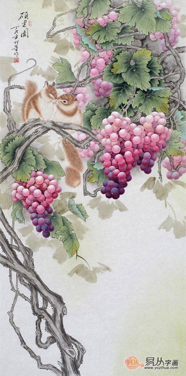 進(jìn)門玄關(guān)裝飾畫(huà)掛什么好，易從網(wǎng)力薦的這些豎幅花鳥(niǎo)畫(huà)最合適