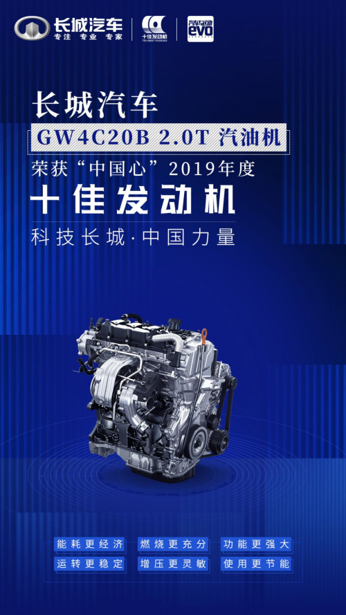 動(dòng)力總成技術(shù)備受認(rèn)可 長(zhǎng)城汽車再度斬獲“中國(guó)心”十佳發(fā)動(dòng)機(jī)