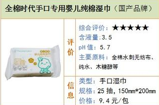 18款嬰幼兒濕巾測評結果出爐 全棉時代品質領跑