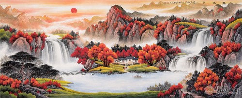 關于適合掛在家里的山水畫 四種常見風格教你打造經(jīng)典家居范