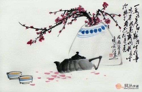 茶樓適合什么掛畫？古典古韻花鳥畫，賞畫品茶環(huán)境佳
