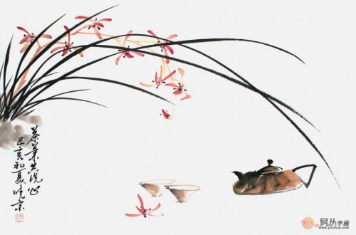 茶樓適合什么掛畫？古典古韻花鳥畫，賞畫品茶環(huán)境佳