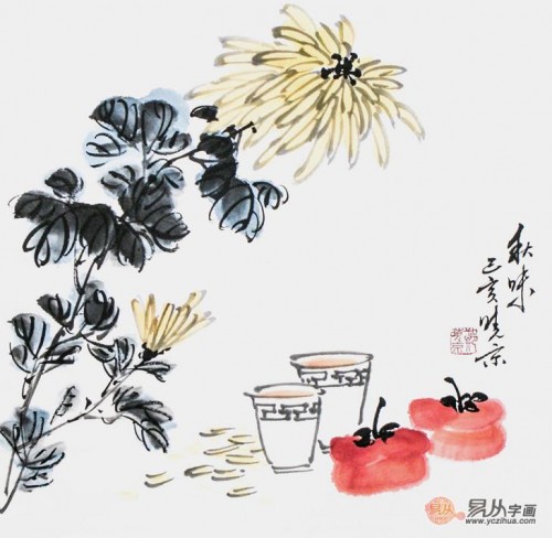 茶樓適合什么掛畫？古典古韻花鳥畫，賞畫品茶環(huán)境佳