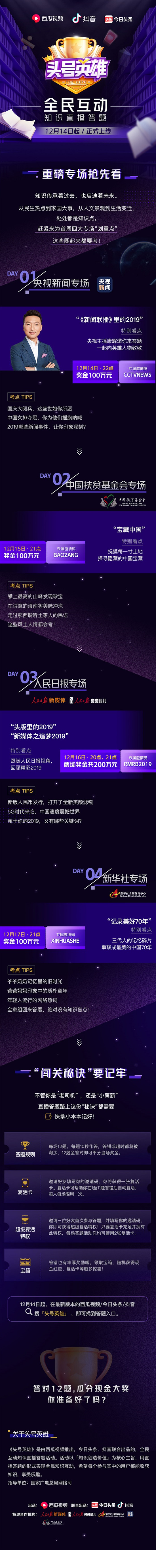 《頭號(hào)英雄》正式上線，央視專場康輝邀你來答題