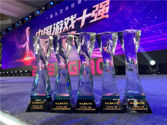 2019年度中國“游戲十強(qiáng)”名單揭曉 盛趣游戲榮獲5項(xiàng)大獎