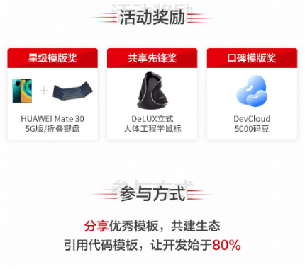 程序員參與華為云CodeHub代碼模板共享計劃，有機會贏大獎