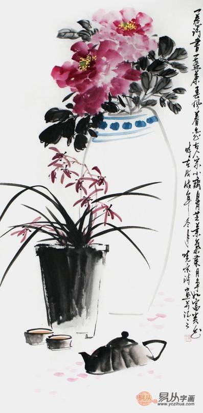 客廳沙發(fā)后掛什么畫？鄭曉京手繪吉祥花鳥畫，讓家溫暖吉祥