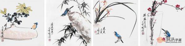 中式書房掛什么畫好？這三幅花鳥畫，讓書房更典雅