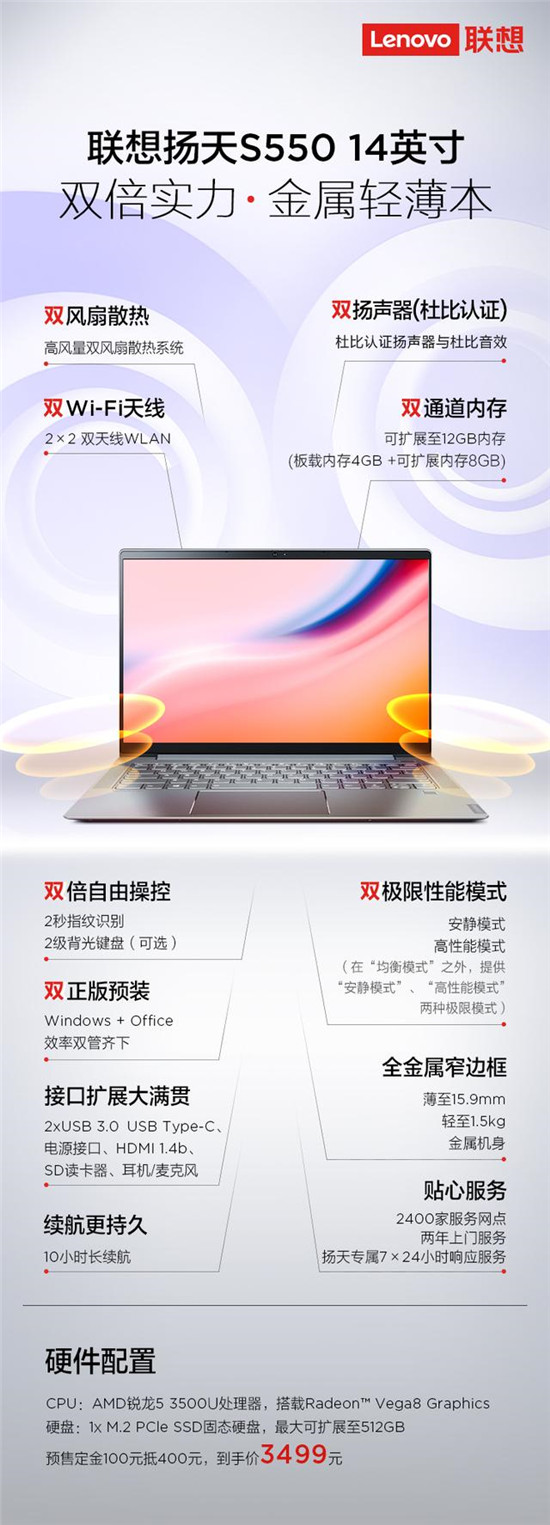 大滿(mǎn)貫長(zhǎng)續(xù)航，輕薄本“雙子殺手”聯(lián)想揚(yáng)天S330新年首發(fā)