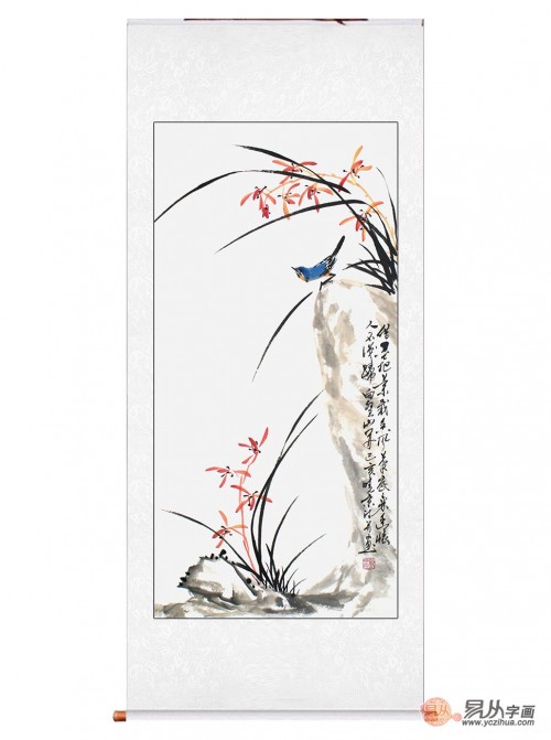 花鳥(niǎo)畫(huà)賞析：鄭曉京寫(xiě)意蘭花圖 美得清新脫俗