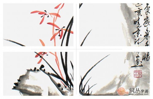 花鳥(niǎo)畫(huà)賞析：鄭曉京寫(xiě)意蘭花圖 美得清新脫俗