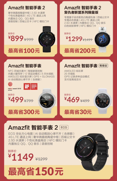 天貓年貨節(jié)大促，華米科技智能手表Amazfit GTR最高直降230元