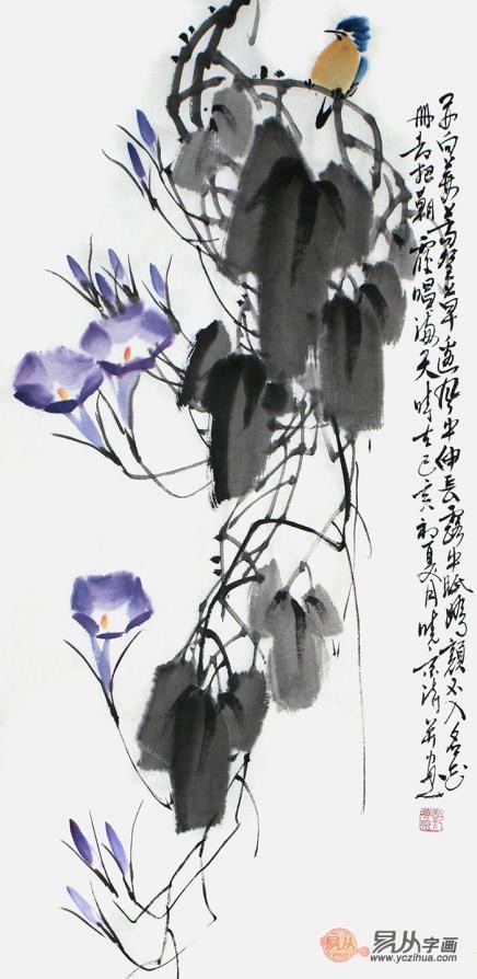 藝術(shù)品鑒：有詩有畫有文化，鄭曉京寫意花鳥畫