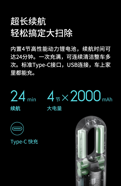 超長續(xù)航，5000Pa大吸力，70邁隨手吸塵器年貨節(jié)199元發(fā)售