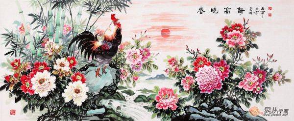 客廳內(nèi)掛什么字畫好，吉祥又有品的名家石開花鳥畫匯總