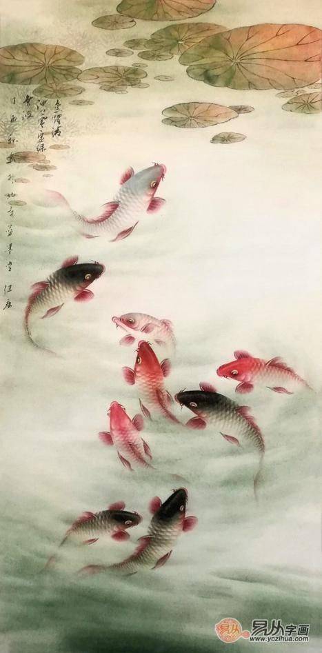 收藏誰的魚畫好？中美協(xié)藍(lán)健康，這位廣西畫家把魚畫活了