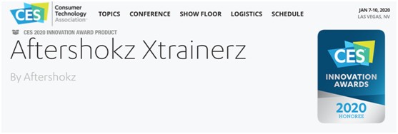 AfterShokz韶音Xtrainerz骨傳導(dǎo)耳機摘得CES 2020創(chuàng)新大獎