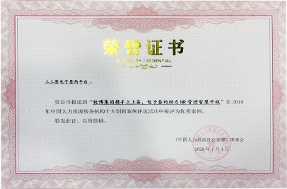 電子勞動合同再受認(rèn)可，上上簽電子簽約入選“2019中國人力資源服務(wù)年度優(yōu)秀案例”