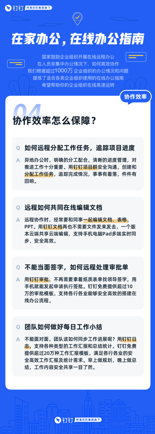 有了釘釘在家辦公指南 宅家辦公也不怕！
