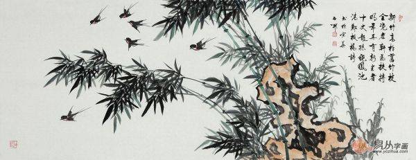 客廳裝飾掛什么字畫好 名家石開(kāi)手繪花鳥(niǎo)畫顯高雅