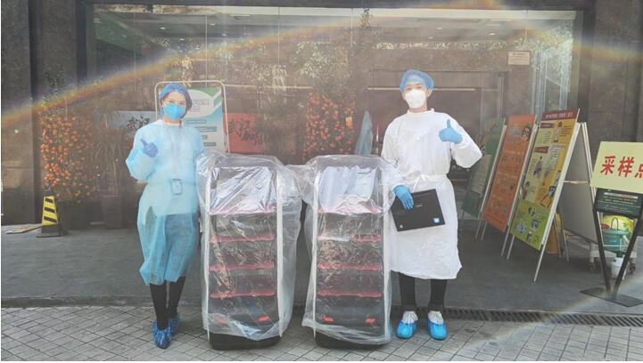 抗疫動態(tài)丨疫情不止，擎朗送餐機器人不退