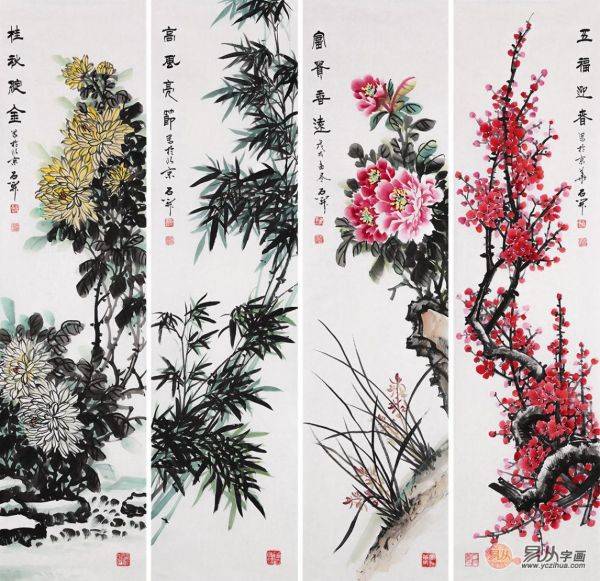 適合掛客廳的書畫作品大全，2020暢銷花鳥畫推薦