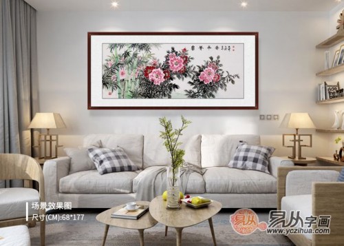 客廳白墻掛什么裝飾畫好，這幾幅花鳥國畫作品最合適了