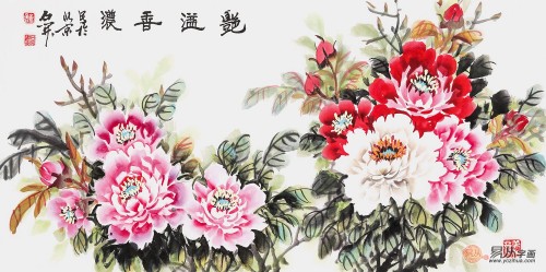 客廳白墻掛什么裝飾畫好，這幾幅花鳥國畫作品最合適了