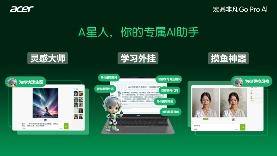靈感大師？摸魚神器？學(xué)習(xí)外掛？宏碁非凡Go Pro AI給你親民嘗鮮體驗(yàn)！