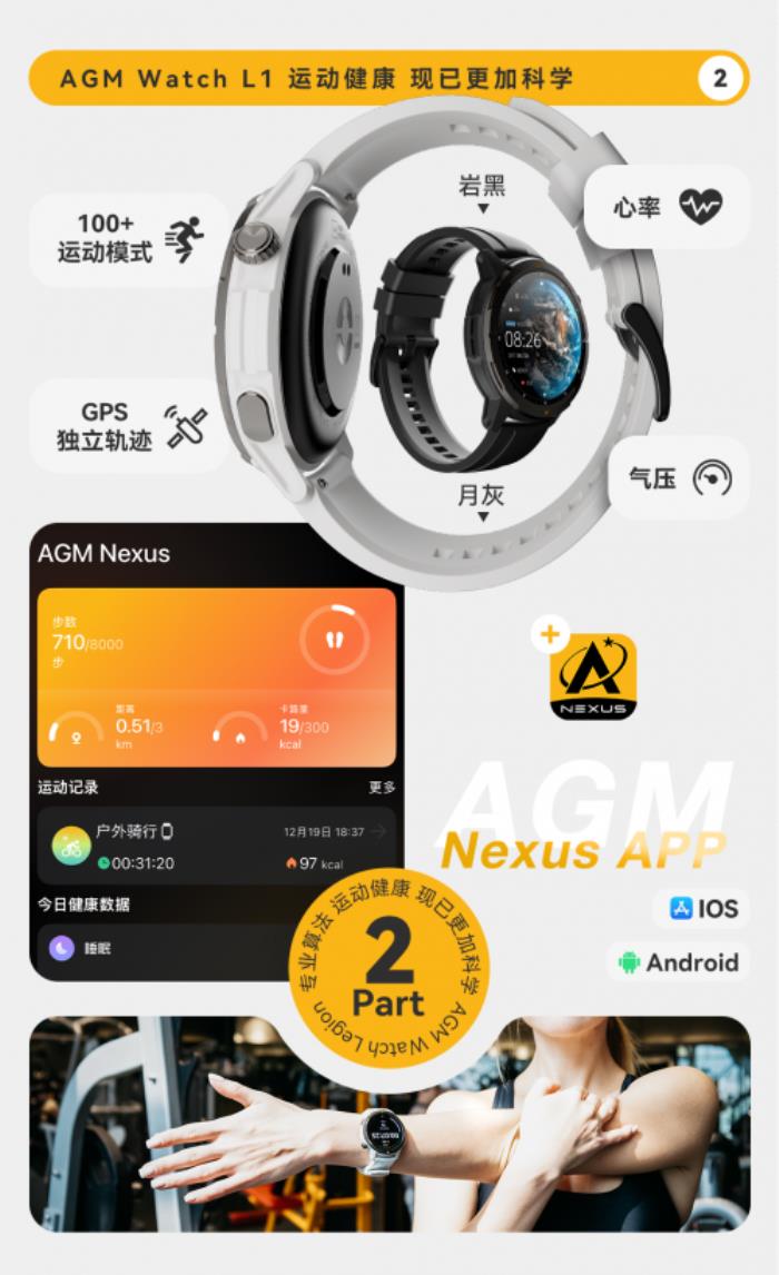 AGM Watch L1 智能手表開售，手表也要做到三防