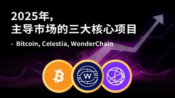 2025年，主導(dǎo)市場的三大核心項目- Bitcoin, Celestia, WonderChain