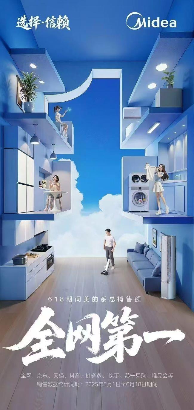 美的空調(diào)618多平臺銷量第一，以40周年技術(shù)沉淀驅(qū)動行業(yè)升級