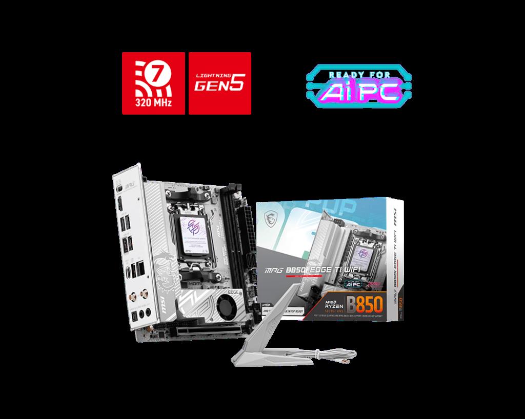 微星發(fā)布AMD首款純白ITX主板MPG B850I EDGE TI WIFI刀鋒 鈦